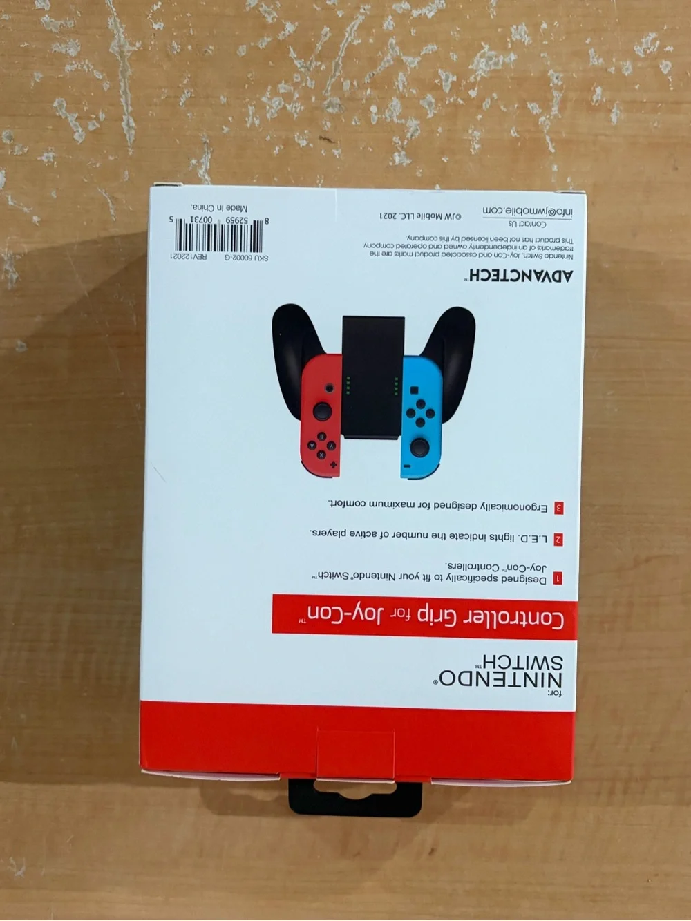 Nintendo Joy-Con Controller Grip with Blue and Red Joy‑Con Mockup